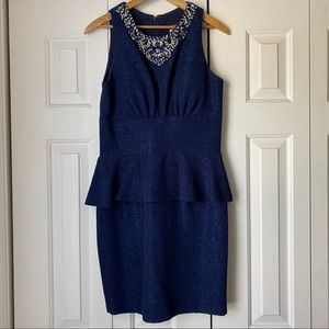 Cachet | Navy Sparkly Dress